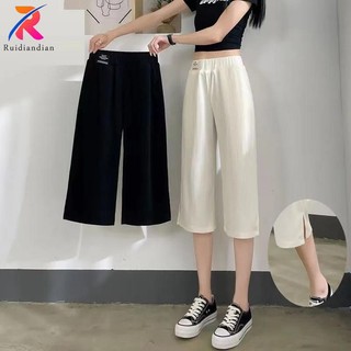 Quần Dài Thể Thao Ống Rộng Lưng Cao Vải Lụa Lạnh Nhanh Khô Thời Trang Mùa Hè Hàng Mới Dành Cho Bạn Nữ