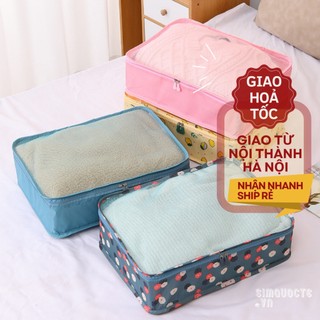 Túi hộp đựng quần áo, đồ dùng du lịch vải polyeste chống thấm nước có quai xách tiện lợi, sắp xếp đồ dùng ngăn nắp TDL23
