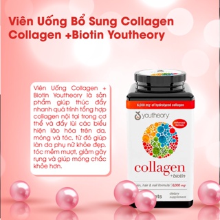 NK Mỹ Viên uống bổ sung collagen youtheory hộp 390 viên