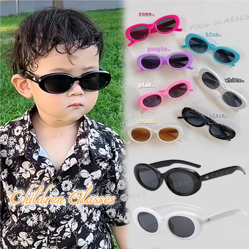 Kính Mát Gọng Mắt Mèo Nhỏ Chống Tia UV Thời Trang Hàn Quốc Cho Bé Trai Và Gái