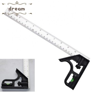 1*Angle Ruler Level Tool Measuring Range 0-300mm High Hardness Silver Black