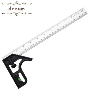 1*Angle Ruler Level Tool Measuring Range 0-300mm High Hardness Silver Black