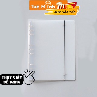 Sổ còng sắt B5 9 chấu Vpp Tuệ Minh ruột giấy refill 90 trang tùy chọn Caro/Dotgrid /kẻ ngang/ sổ kế hoạch (đọc kỹ lưu ý)