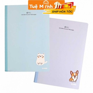 Vở B5 200 trang Caro 5x5 Klong Ms 836 [Chọn Màu] may dán gáy bìa Pastel VPPTUEMINH, tập sổ Klong