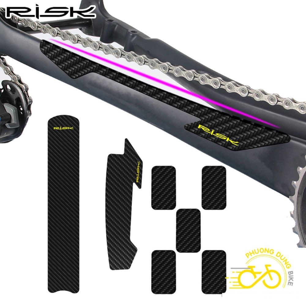 Bộ 7 miếng dán chống trầy xước khung sườn xe đạp RISK