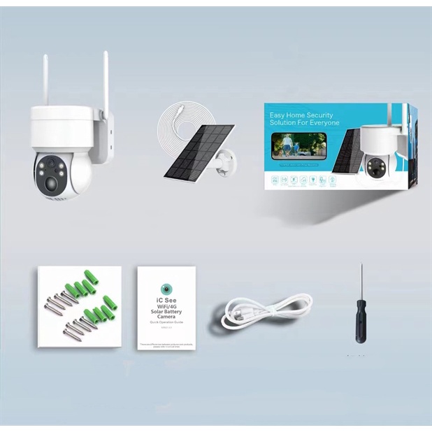 Camera năng lượng mặt trời WIFI Camera IP giám sát không dây app ICSEE