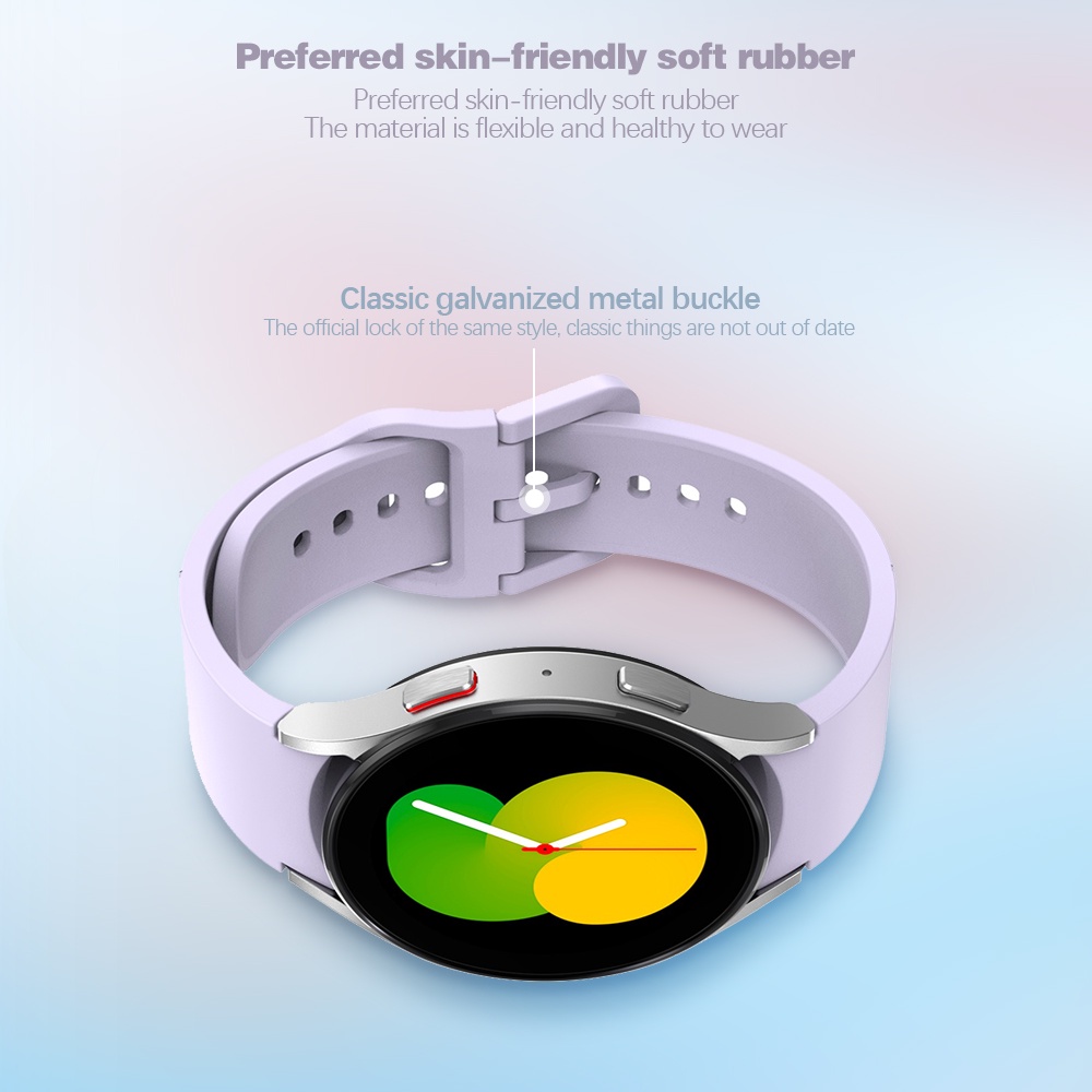 Dây Đeo Thay Thế Bằng silicone Mềm Cho Đồng Hồ samsung galaxy watch 6 44 40mm classic 43 47mm 5pro 45mm