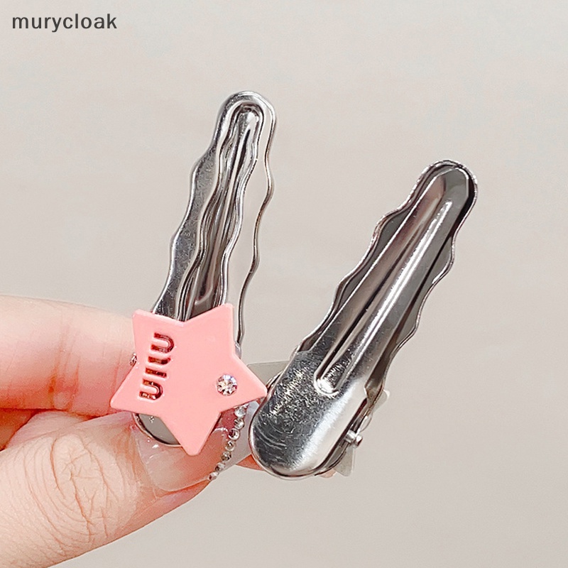 Mur # Kẹp Tóc Mái Ngang Ngôi Sao Pha Lê Trái Tim Màu Hồng Cá Tính Khí Chất Ngọt Ngào Cho Nữ vn