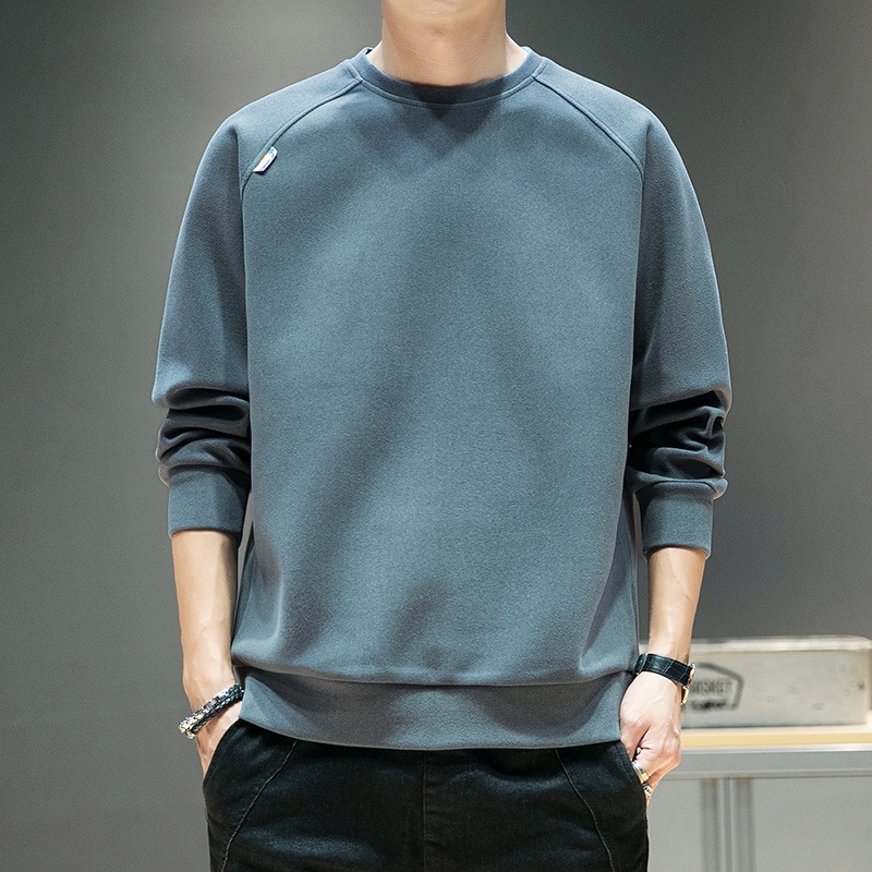 Áo Nỉ Dài Tay Cổ Tròn Thời Trang Thu Đông Mới Cho Nam