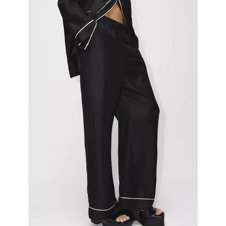 Zara Set Đồ Ngủ Gồm Áo Sơ Mi Và Quần Dài Lưng Thun Thời Trang Thu Đông8310794 8310794