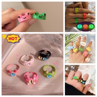 Nhẫn Resin Hình Ếch Hoạt Hình Cho Nam Nữ