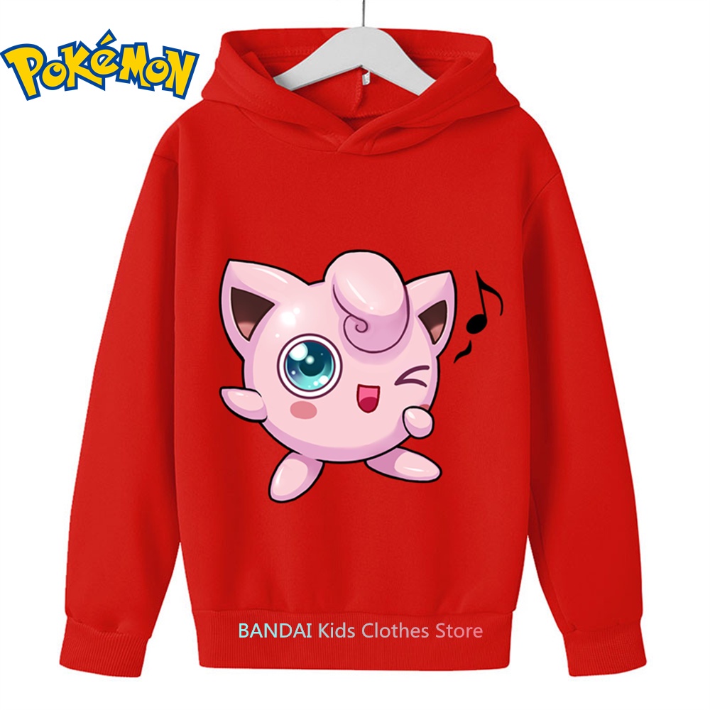 Áo hoodie In Hình pikachu Đáng Yêu Cho Bé 3-12 Tuổi
