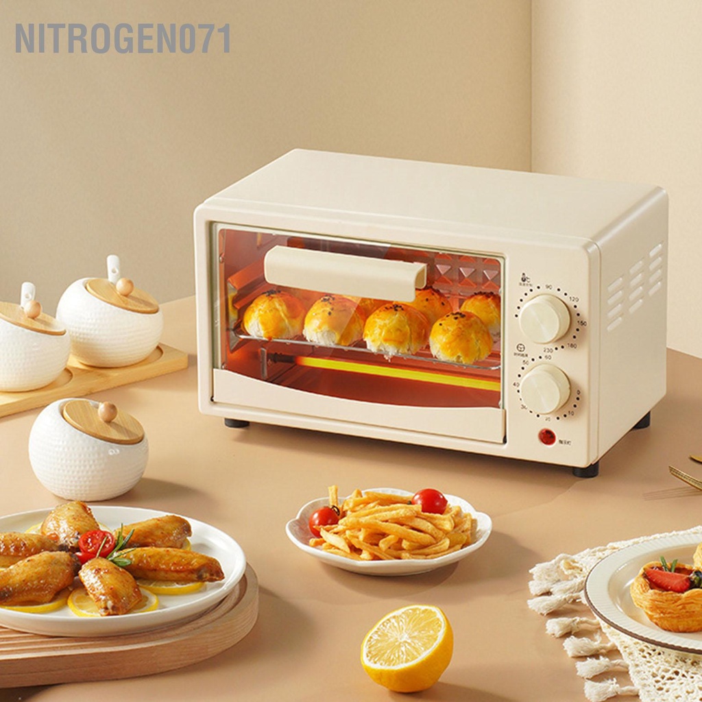 Lò nướng mini, lò nướng đa năng - 2 giá Dung tích 12L màu be Điều khiển thông minh Làm nóng hiệu quả cao cho nhà bếp gia đình CN cắm 220V - Nitrogen071