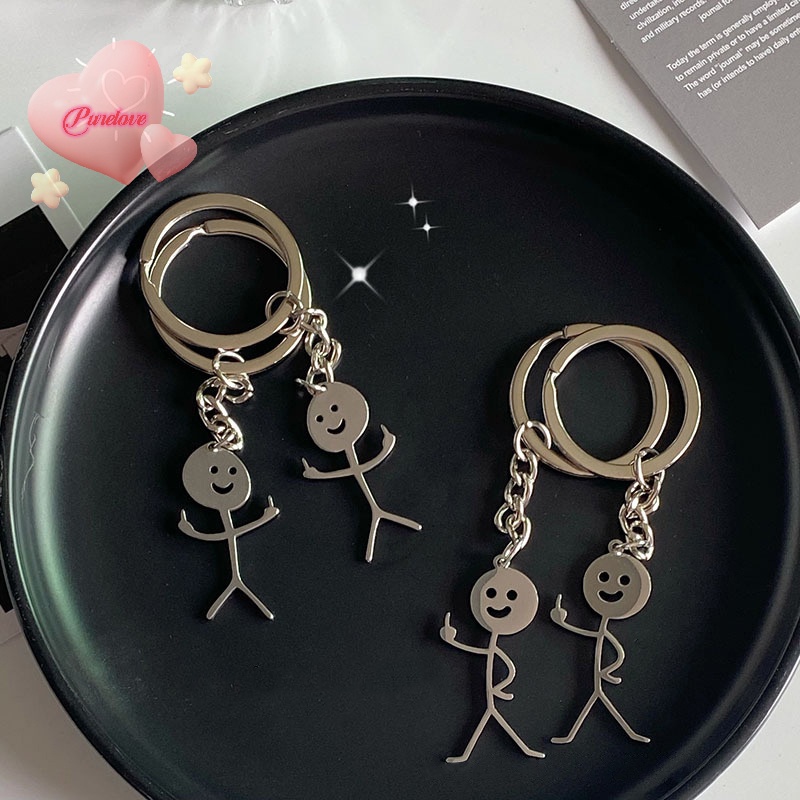 Purelove > Móc Khóa Cặp Đôi Hình Ngón Tay Giữa Trái Tim Dễ Thương Cá Tính Vui Nhộn Mới