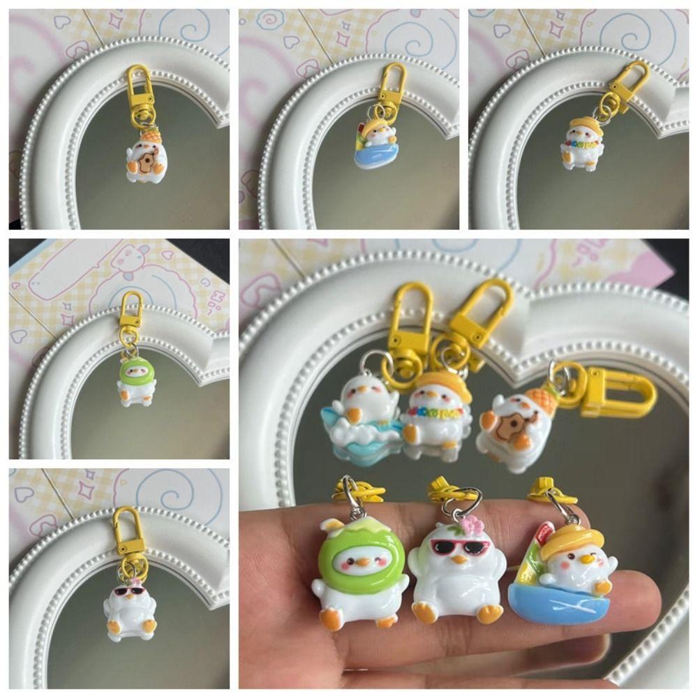 Giovanni Móc Chìa Khóa resin Hình Vịt Hoạt Hình Dễ Thương