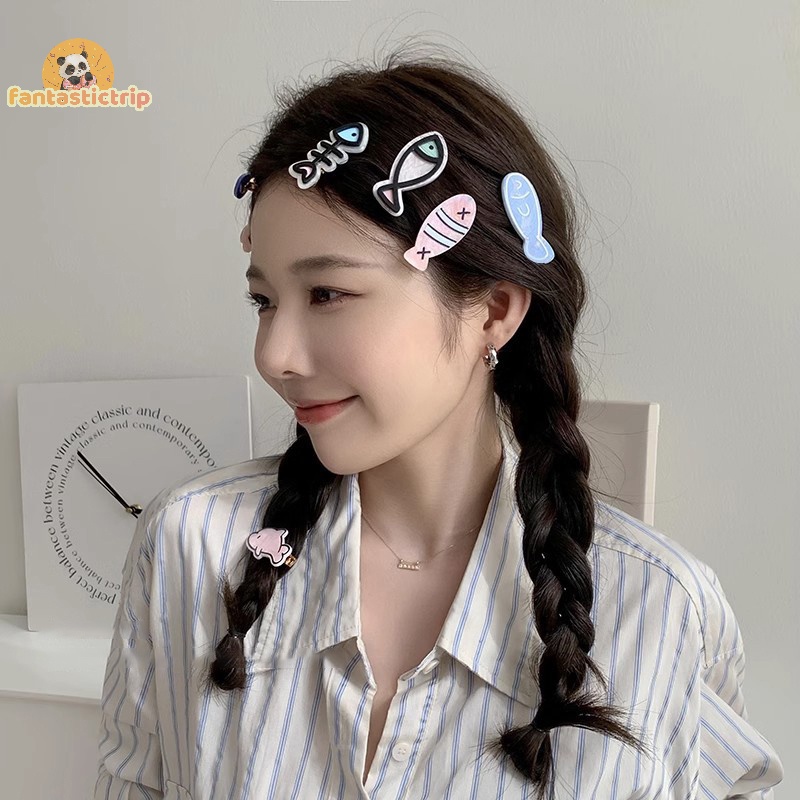 Kẹp Tóc Hình Xương Cá Nhỏ Dễ Thương Phong Cách Nhật Bản Cho Nữ Sinh