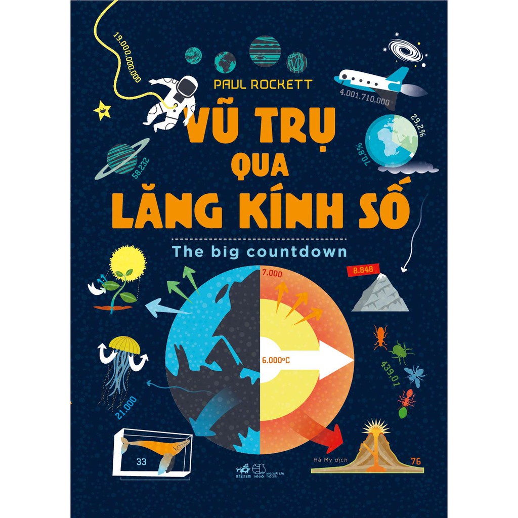 Sách - Vũ trụ qua lăng kính số - The big countdown (Bìa cứng) (Nhã Nam)