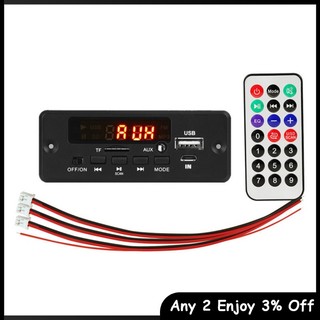 Zevaret bảng mạch khuếch đại âm thanh mp3 12v 2x 25w bluetooth có màn hình màu