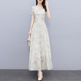 Đầm chiffon Dài Dáng Ôm In Họa Tiết Hoa Thời Trang Mùa Hè Hàng Mới 2023