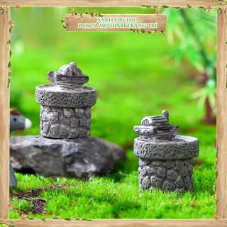 Mô hình tiểu cảnh "đá mài mini" trang trí sen đá, sân vườn/ chậu cây, dyi, terrariumm