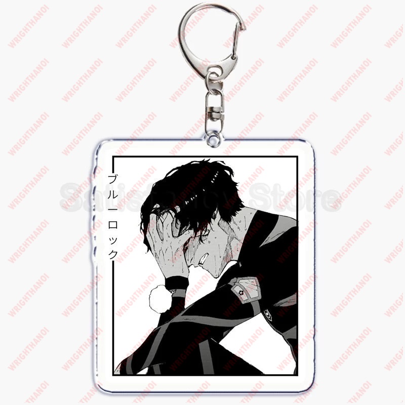 Móc Khóa Blue Lock Anime Bóng Đá Meguru Yoichi Acrylic Dễ thương phụ kiện trang trí balo túi xách