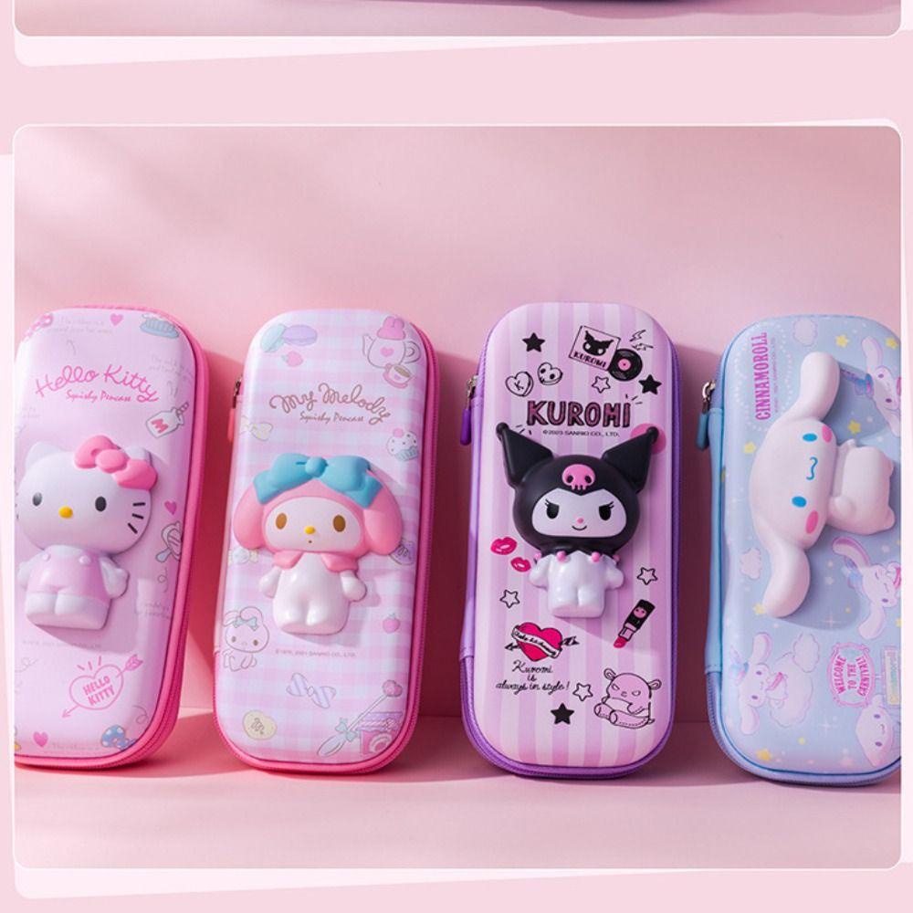 UUMIR Cinnamoroll Túi Đựng Bút Chì Sức Chứa Lớn In Họa Tiết Thỏ kuromi melody Dễ Thương Cho Nữ