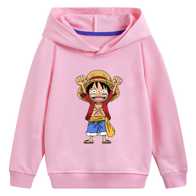 Dễ Thương Áo Hoodie In Hình Nhân Vật luffy Trong Phim Hoạt Hình one piece Dành Cho Các Bé