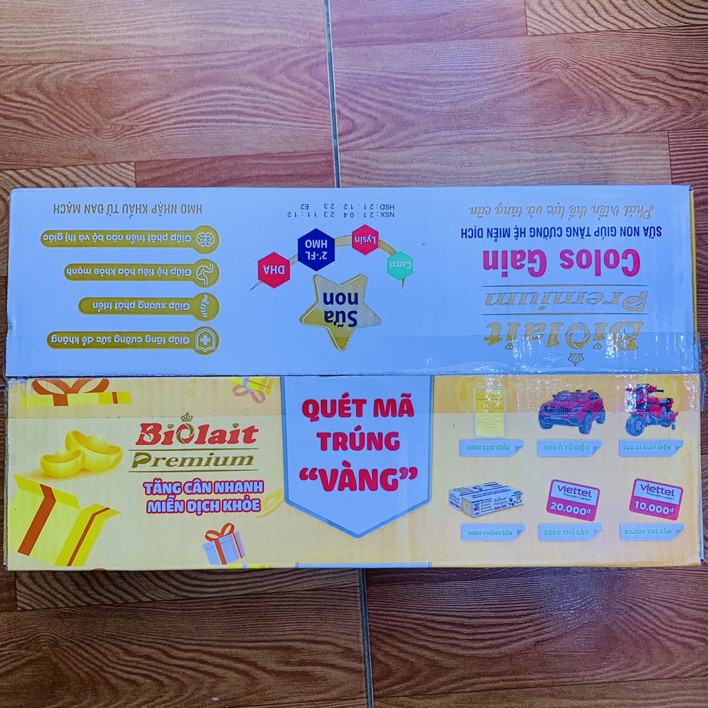 1 THÙNG 48 HỘP SỮA BỘT PHA SẴN BIOLAIT COLOS GAIN 110ML PHÁT TRIỂN THỂ LỰC VÀ TĂNG CÂN