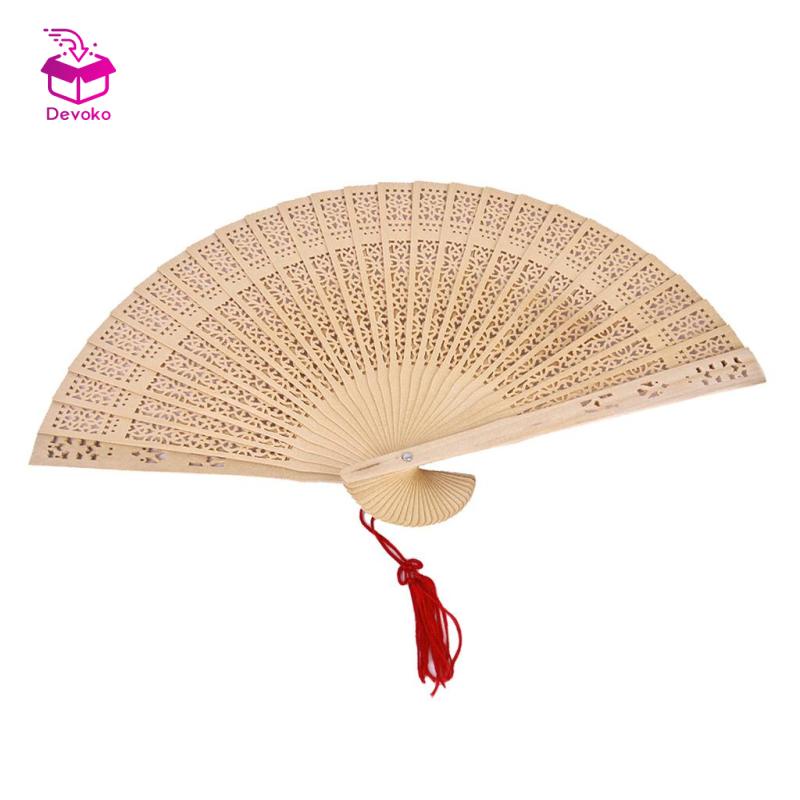 Quạt gỗ cầm tay DEVOKO phong cách Trung Hoa