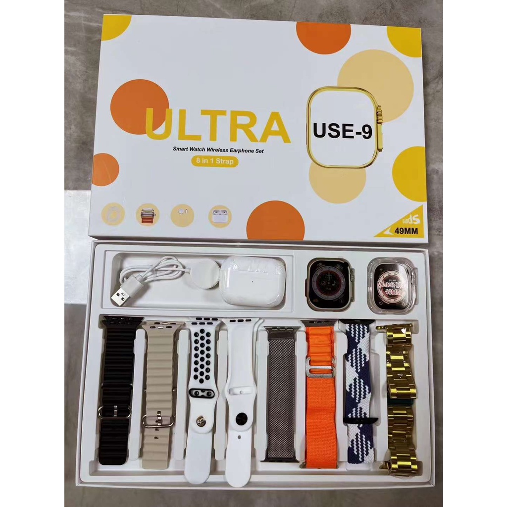 Bộ Đồng Hồ Thông Minh 2023 new use-9 12 Trong 1 Đa Chức Năng Có Hộp Quà Tặng Đinh Vít Thật Cho Nam Nữ