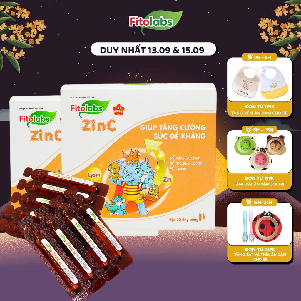 Siro bổ sung kẽm Fitolabs ZinC tăng đề kháng, giúp bé ăn ngon, hấp thu tốt