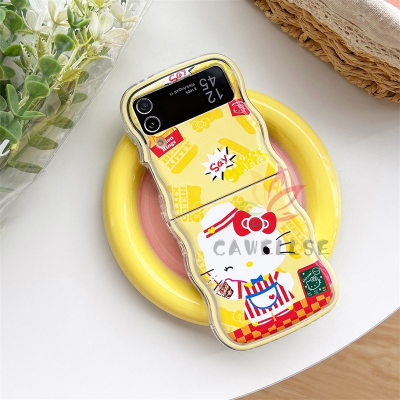 Bao Da Điện Thoại Viền tpu Dẻo Họa Tiết Hoạt Hình Dễ Thương Cho samsung galaxy z flip 5 samsung z flip 4 z flip 3 Ốp