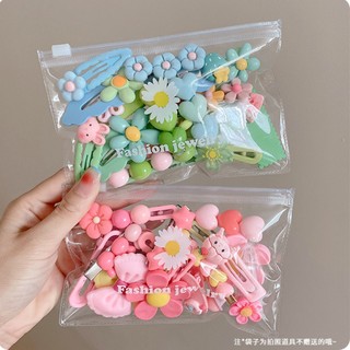 Set 14 Kẹp Tóc Nhiều Màu Sắc Dễ Thương Cho Bé Gái