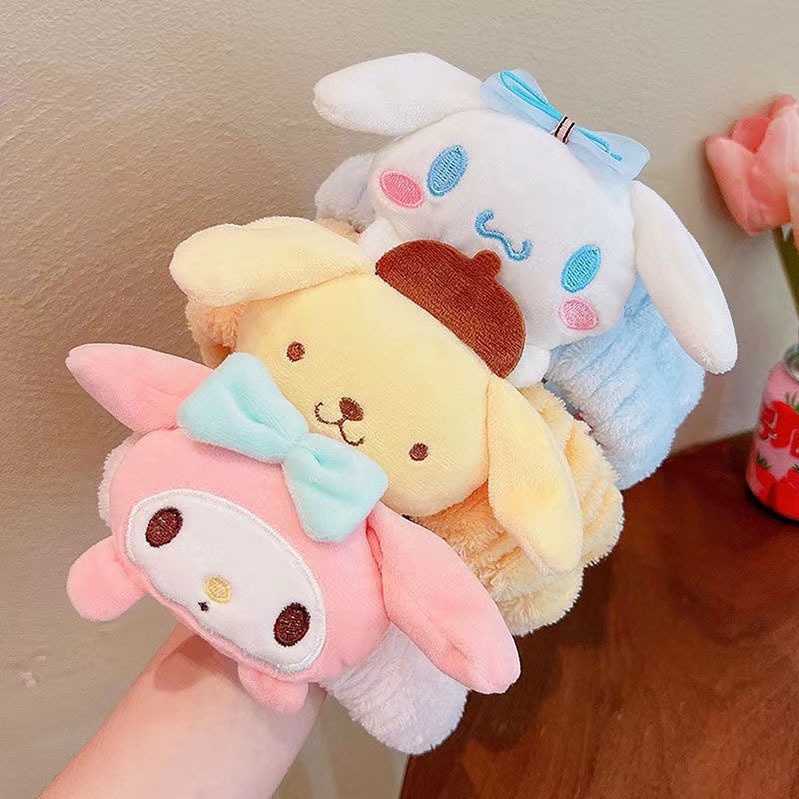 Băng Đô Rửa Mặt Trang Điểm Kiểu Hoạt Hình sanrio Nhồi Bông Đáng Yêu Thời Trang Thu Đông Hàn Quốc