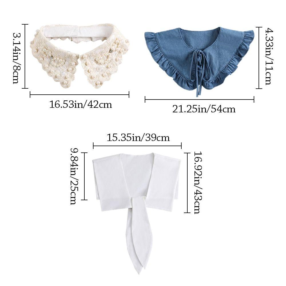 Cổ Áo Sơ Mi Giả Bằng cotton Phong Cách vintage Thời Trang Cho Nữ