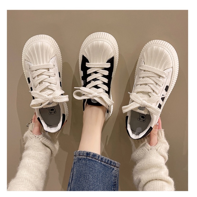 Giày Thể Thao Đế Dày Màu Trắng Thời Trang Xuân Thu 2023 Mới Cho Nữ