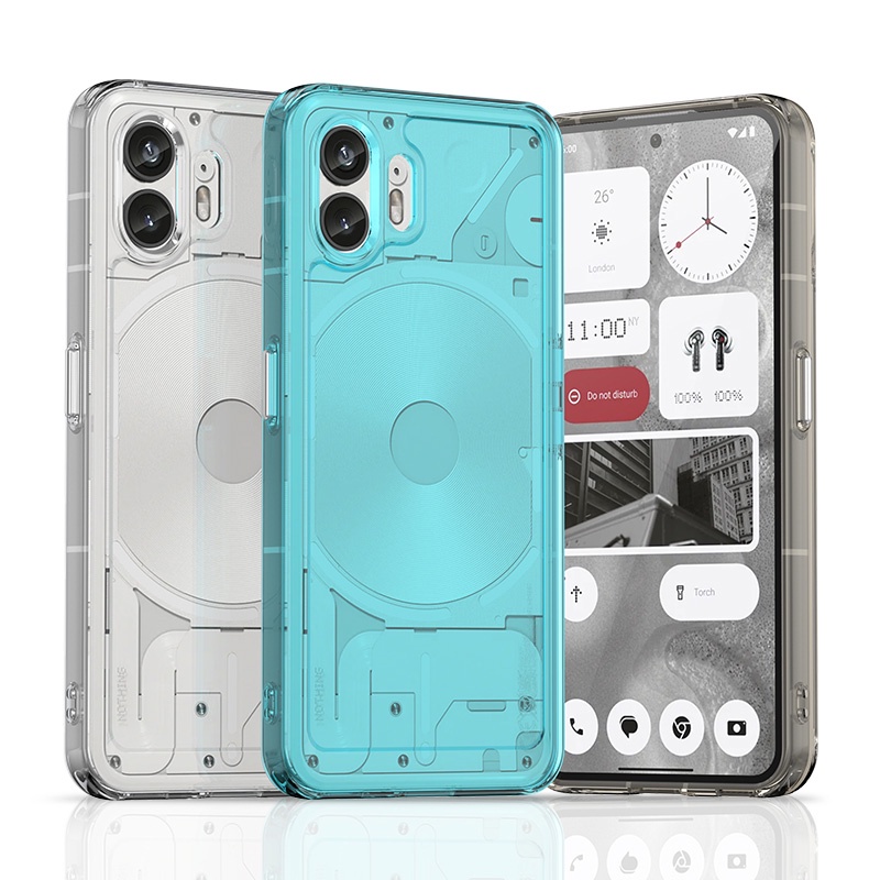 For Nothing Phone 2 1 Vỏ TPU chống sốc màu kẹo mềm trong suốt