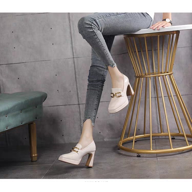 Giày Cao Gót Mũi Vuông Cỡ Lớn Thời Trang