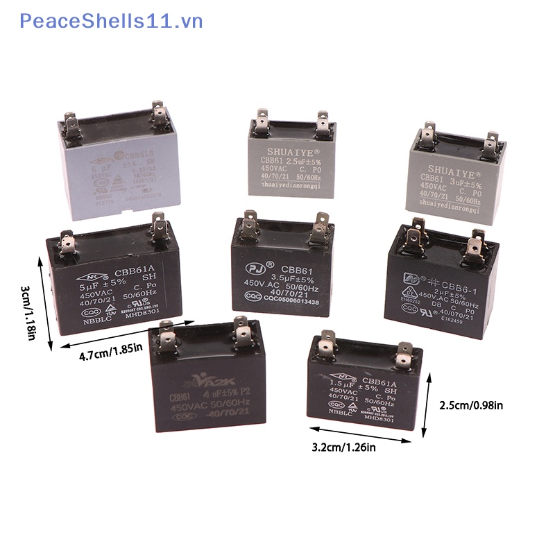 1 Tụ Điện 450v cbb61 dip 4pin 1.5uf 2.0uf 2.5uf 3.0uf 3.5uf 4.0uf 5.0uf 6.0uf.