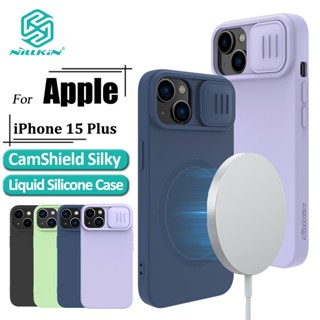 Nillkin Ốp Điện Thoại Silicon Chống Sốc Có Nắp Trượt Bảo Vệ camera Cho iphone 15 plus