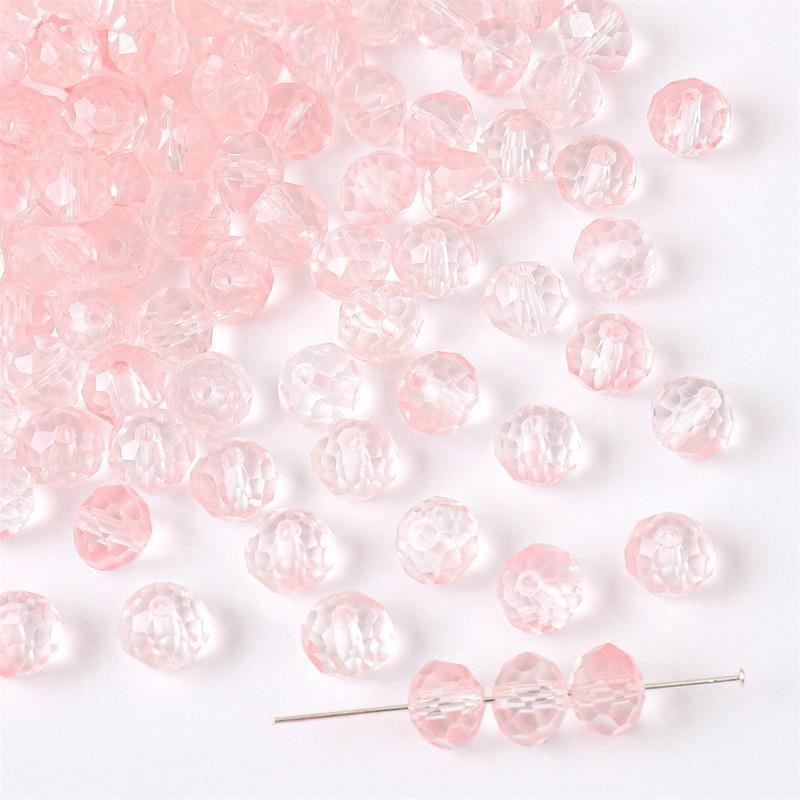 Set 50 Hạt Pha Lê Màu gradient Hình Bánh Xe Dùng Làm Trang Sức / Điện Thoại Di Động diy