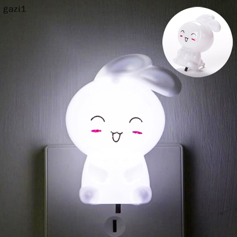 Đèn Ngủ led Hình Thỏ Hoạt Hình Dễ Thương Có Công Tắc Đầu Giường Cho Trẻ Em