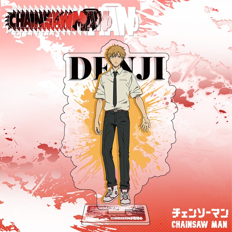 Mô hình Standee Manga Anime Chainsaw Man Denji Pochita Power Angel Makima để bàn tượng nhựa acrylic trong suốt