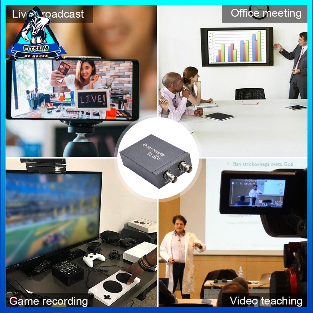 Micro Hdmi-Compatiable To Sdi Converter With Power 1080P Video Audio Splitter
