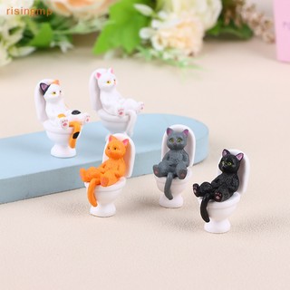 [risingmp] 1 Tượng Mèo lasg mini Dễ Thương Trang Trí Văn Phòng / Nhà Búp Bê