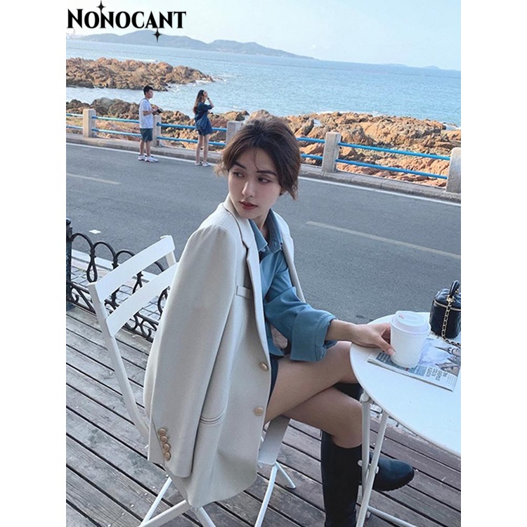 Nonocant áo khoác nữ blazer áo blazer nữ  Thời trang Thanh lịch INS Phong cách WXW2392TOV38Z230920