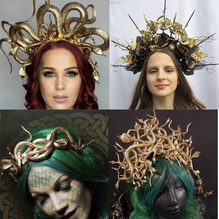 Medusa Băng Đô Hóa Trang halloween Hình Rắn Kinh Dị