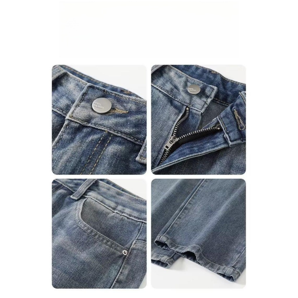 Quần jean nam rách Quần bò baggy nam Quần Jean Cotton