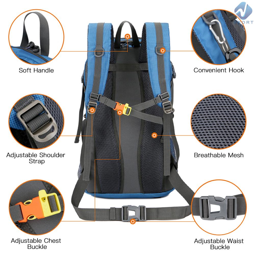 Ba Lô Leo Núi Dung Tích Lớn 50l Thoáng Khí Chống Thấm Nước