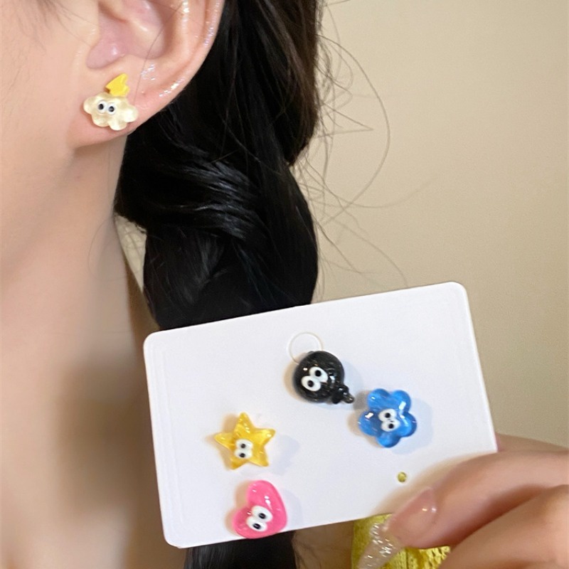 Mới Bông Tai Mạ Bạc 925 Hình Hoạt Hình Dễ Thương Cho Nữ